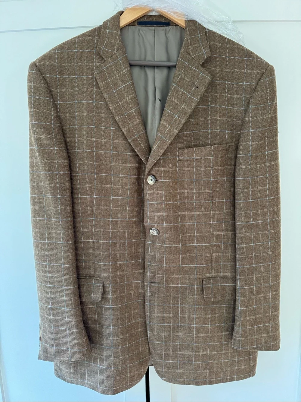 Men’s Burberry Bond Street Wool Blazer/ Jacket 42R brown blue classic!